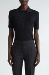 Givenchy Slim Fit Polo In 4g Jacquard In Black
