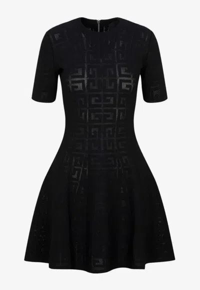 Givenchy 4g Jacquard Mini Dress In Black