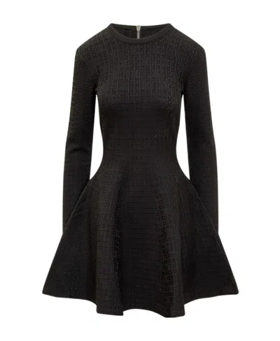 Givenchy 4g Jacquard Mini Dress In Black
