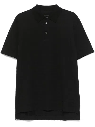 Givenchy 4g-jacquard Polo Shirt In Black