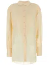 Givenchy Cream Silk Blend Oversize Shirt In Neutrals