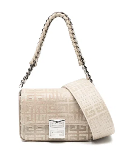 Givenchy 4g-jacquard Shoulder Bag In Gold