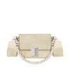 Givenchy Small 4g Bag In Lurex Embroidery With Chain In Nude