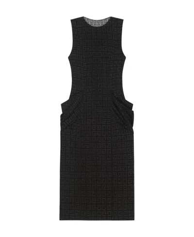 Givenchy Dress In 4g Jacquard In Black