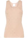 Givenchy 4g-jacquard Sleeveless Top In Neutrals