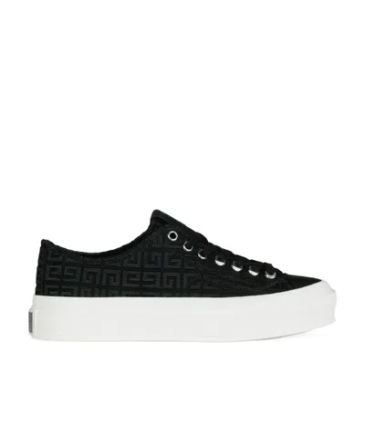 Givenchy 4g Jacquard Sneakers In Black