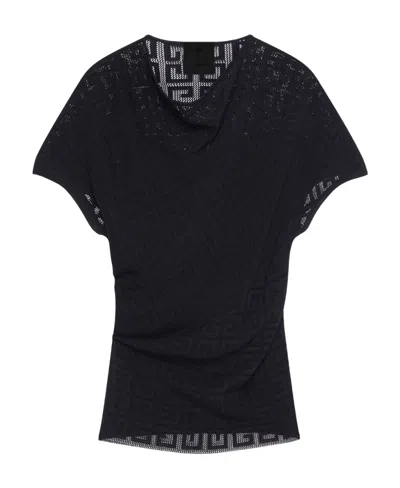 Givenchy 4g Jacquard T-shirt In Black
