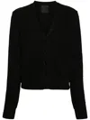 Givenchy 4g-jacquard V-neck Cardigan In Black
