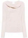 Givenchy 4g Draped Pullover In Jacquard In Neutral