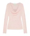 Givenchy Draped Sweater In 4g Jacquard In Pink