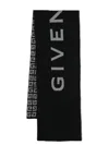 Givenchy Reversible Logo-intarsia Scarf In Black