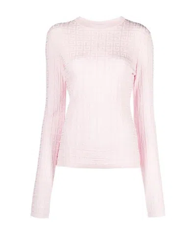 Givenchy 4g Jacquard-woven Jumper In Light Pink