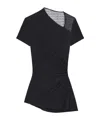 Givenchy 4g Mesh Draped Top In Black