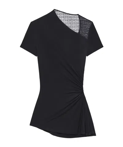 GIVENCHY GIVENCHY 4G LACE DRAPED TOP