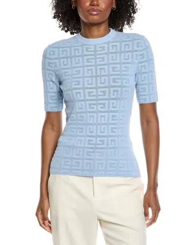 Givenchy 4g Lace Sweater In Blue