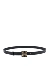 Givenchy 4g Logo Square Buckle Leather Belt In Blue