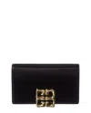 Givenchy 4g Leather Card Holder In Black