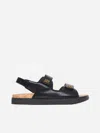 Givenchy Leather Sandals With 4g Buckles In Black