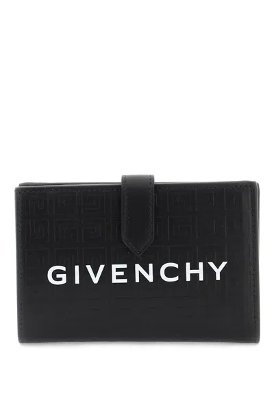 Givenchy 4g Leather G-cut Wallet In Black