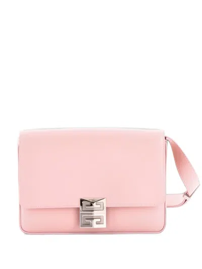 Pre-owned Givenchy 4g Leather Medium Shoulder Bag In Pink