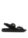 Givenchy Women Leather Sandals With 4g Metal Details In Multi