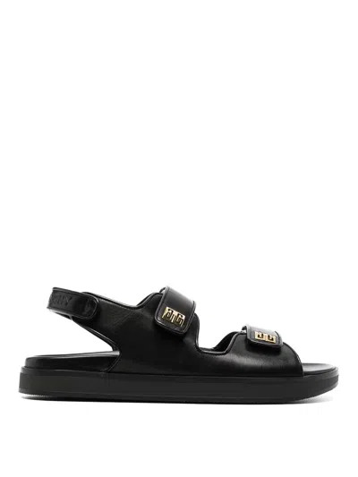 Givenchy 4g Adjustable Slingback Sandal In Black