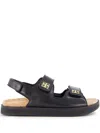 Givenchy Leather Sandals With 4g Buckles In Black