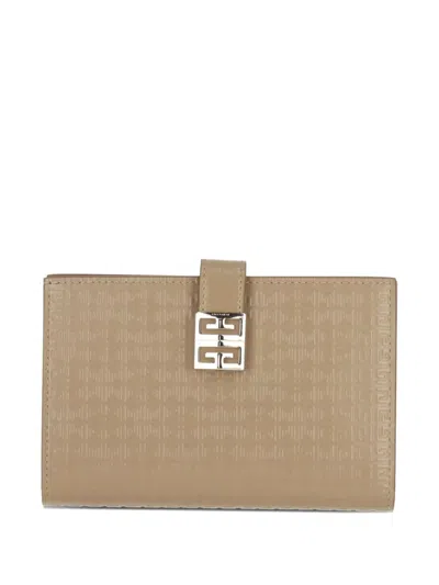 Givenchy 4g Leather Wallet In Neutral