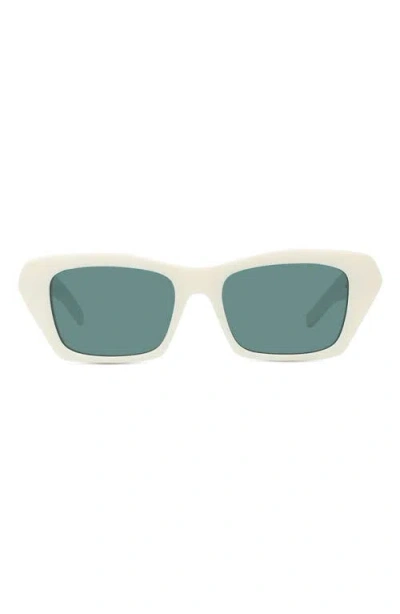 Givenchy 4g Liquid 54mm Rectangular Sunglasses In White/green
