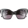 Givenchy 4g Liquid 54mm Square Cat Eye Sunglasses In Shiny Black/smoke