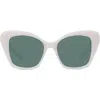 Givenchy 4g Liquid Square Plastic & Nylon Sunglasses In White/green