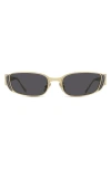 Givenchy 4g Liquid 55mm Rectangular Sunglasses In Gold