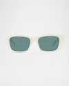 Givenchy 4g Liquid Acetate Rectangle Sunglasses In Gray