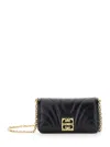 Givenchy '4g Liquid' Black Wallet On Chain With 4g Plaque On The Front In Leather Woman In Multicolor
