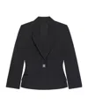 Givenchy 4g Liquid-button Wool Blazer In Black
