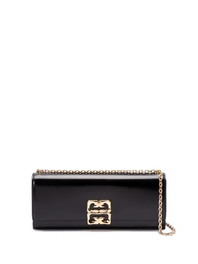 Givenchy 4g Liquid Chain-detail Clutch Bag In Black