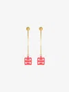 GIVENCHY 4G LIQUID EARRINGS IN METAL AND RESIN