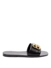 Givenchy Lamb Leather Sandals With Metallic Embellishment In Black