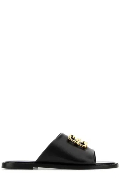 Givenchy 4g Liquid Flat Slides In Black