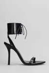 Givenchy 4g Liquid Lace-up Heeled Sandals In Leather