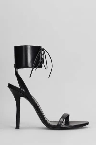 Givenchy 4g Liquid Lace Up Sandals In Black Leather