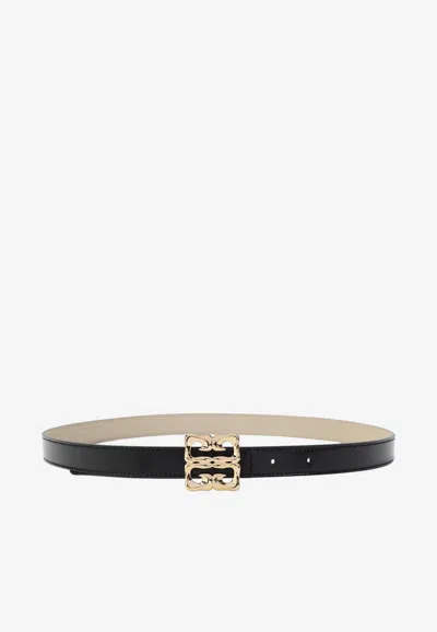Givenchy 4g Liquid Leather Belt In Black