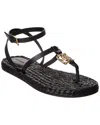 Givenchy 4g Liquid Leather Sandal In Black