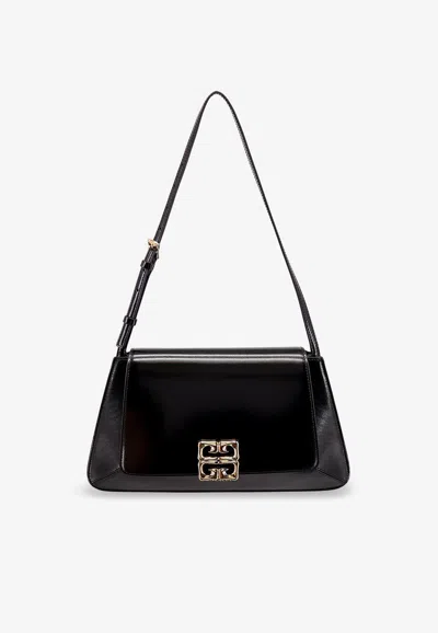 Givenchy 4g Liquid Leather Shoulder Bag In Black