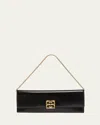 Givenchy 4g Liquid Long Clutch Bag In Leather In Black