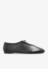 Givenchy 4g Liquid Nappa Leather Ballet Flats In Black