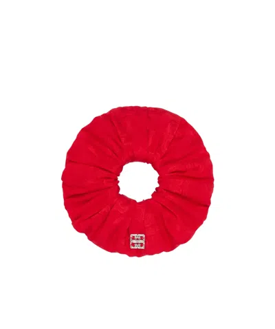 Givenchy 4g Liquid Oversized Scrunchy In Silk With 4g Detail