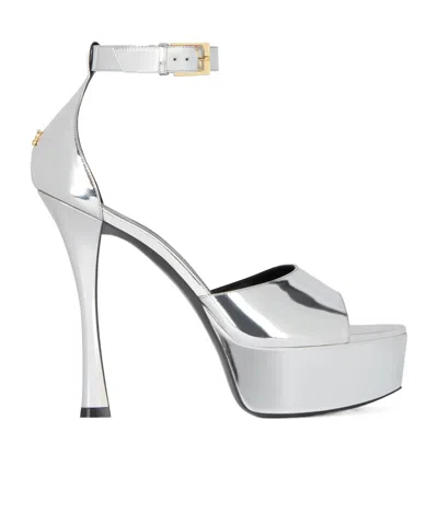 Givenchy 4g Liquid Platform Sandals In Patent Leather