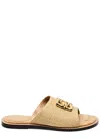 Givenchy 4g Medallion Woven Slide Sandals In Natural
