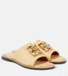 Givenchy 4g Medallion Woven Slide Sandals In Neutrals